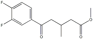 METHYL 5-(3,4-DIFLUOROPHENYL)-3-METHYL-5-OXOVALERATE 结构式