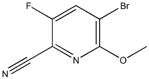 5-BROMO-3-FLUORO-6-METHOXYPYRIDINE-2-CARBONITRILE 结构式