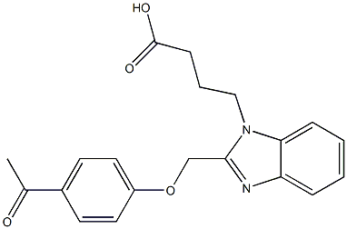 4-(2-[(4-ACETYLPHENOXY)METHYL]-1H-BENZIMIDAZOL-1-YL)BUTANOIC ACID 结构式