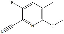 3-FLUORO-6-METHOXY-5-METHYLPYRIDINE-2-CARBONITRILE 结构式