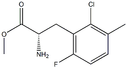 METHYL (2S)-2-AMINO-3-(2-CHLORO-6-FLUORO-3-METHYLPHENYL)PROPANOATE 结构式