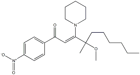 4-METHOXY-4-METHYL-1-(4-NITRO-PHENYL)-3-PIPERIDIN-1-YL-DEC-2-EN-1-ONE 结构式