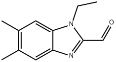 1-乙基-5,6-二甲基-1H-苯并咪唑-2-甲醛 结构式
