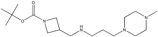 1-BOC-3-([(4-METHYL-PIPERAZIN-1-YLPROPYL)-AMINO]-METHYL)-AZETIDINE 结构式