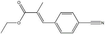 3-(4-氰基苯基)甲基丙烯酸乙酯 结构式