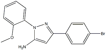 3-(4-BROMOPHENYL)-1-(2-METHOXYPHENYL)-1H-PYRAZOL-5-AMINE 结构式