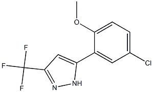 5-(5-CHLORO-2-METHOXYPHENYL)-3-(TRIFLUOROMETHYL)-1H-PYRAZOLE 结构式