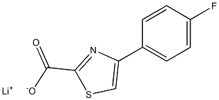 LITHIUM 4-(4-FLUOROPHENYL)-1,3-THIAZOLE-2-CARBOXYLATE 结构式