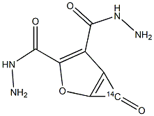 2,3-FURANDICARBOHYDRAZIDE, [CARBONYL-14C] 结构式