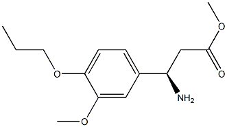 METHYL (3R)-3-AMINO-3-(3-METHOXY-4-PROPOXYPHENYL)PROPANOATE 结构式