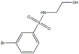 3-BROMO-N-(2-HYDROXYETHYL)BENZENESULFONAMIDE 结构式