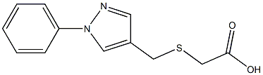 [[(1-PHENYL-1H-PYRAZOL-4-YL)METHYL]THIO]ACETIC ACID 结构式