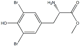 METHYL (2S)-2-AMINO-3-(3,5-DIBROMO-4-HYDROXYPHENYL)PROPANOATE 结构式