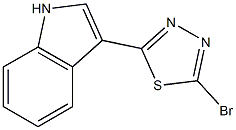 3-(5-Bromo-1,3,4-thiadiazol-2-yl)-1H-indole 结构式