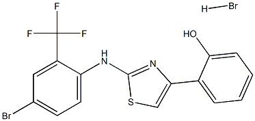 2-[4-BROMO-2-(TRIFLUOROMETHYL)PHENYL]AMINO-4-(2-HYDROXYPHENYL)-1,3-THIAZOLE HYDROBROMIDE 结构式