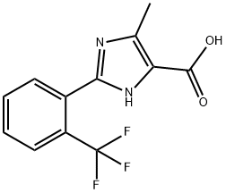 5-METHYL-2-(2-TRIFLUOROMETHYLPHENYL)-3H-IMIDAZOLE-4-CARBOXYLIC ACID 结构式