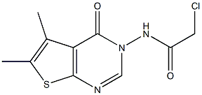 2-CHLORO-N-(5,6-DIMETHYL-4-OXOTHIENO[2,3-D]PYRIMIDIN-3(4H)-YL)ACETAMIDE 结构式
