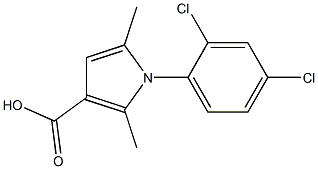 1-(2,4-DICHLOROPHENYL)-2,5-DIMETHYL-1H-PYRROLE-3-CARBOXYLIC ACID 结构式