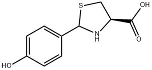 (R)-2-(4-HYDROXY-PHENYL)-THIAZOLIDINE-4-CARBOXYLIC ACID 结构式