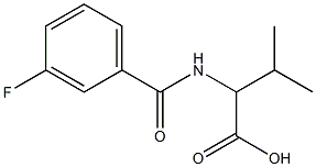 2-[(3-FLUOROBENZOYL)AMINO]-3-METHYLBUTANOIC ACID 结构式