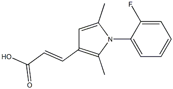 (2E)-3-[1-(2-FLUOROPHENYL)-2,5-DIMETHYL-1H-PYRROL-3-YL]ACRYLIC ACID 结构式