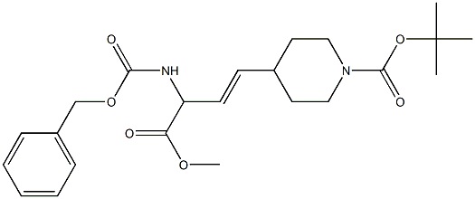 1-Boc-4-(3-Cbz-amino-3-methoxycarbonylpropenyl)piperidine 结构式