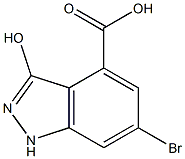6-Bromo-3-hydroxy-4-(1H)indazole carboxylic acid 结构式