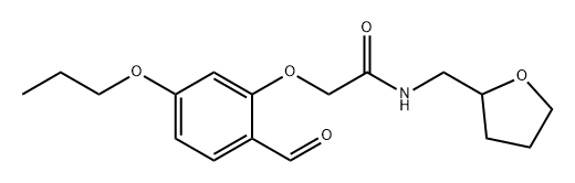 2-(2-甲酰基-5-丙氧基苯氧基)-N-((四氢呋喃-2-基)甲基)乙酰胺 结构式