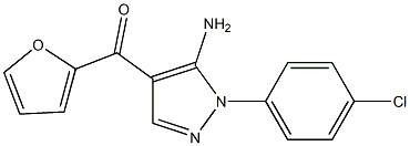 (5-AMINO-1-(4-CHLOROPHENYL)-1H-PYRAZOL-4-YL)(FURAN-2-YL)METHANONE 结构式