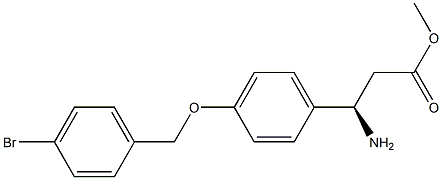 METHYL (3R)-3-AMINO-3-(4-[(4-BROMOPHENYL)METHOXY]PHENYL)PROPANOATE 结构式