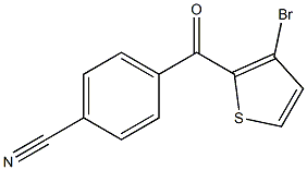 3-BROMO-2-(4-CYANOBENZOYL)THIOPHENE 结构式