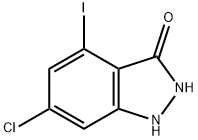 6-Chloro-3-hydroxy-4-iodoindazole 结构式