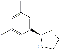 (R)-2-(3,5-DIMETHYLPHENYL)PYRROLIDINE 结构式