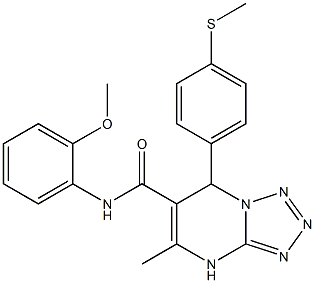 N-(2-METHOXYPHENYL)-5-METHYL-7-[4-(METHYLTHIO)PHENYL]-4,7-DIHYDROTETRAZOLO[1,5-A]PYRIMIDINE-6-CARBOXAMIDE 结构式