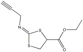 ETHYL (2Z)-2-(PROP-2-YNYLIMINO)-1,3-DITHIOLANE-4-CARBOXYLATE 结构式