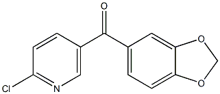 2-Chloro-5-[3,4-(methylenedioxy)benzoyl]pyridine 结构式