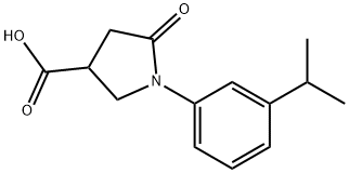 1-(3-ISOPROPYLPHENYL)-5-OXOPYRROLIDINE-3-CARBOXYLIC ACID 结构式