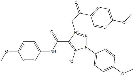 3-(4-METHOXYPHENYL)-1-(2-(4-METHOXYPHENYL)-2-OXOETHYL)-5-(4-METHOXYPHENYLCARBAMOYL)-3H-1,2,3-TRIAZOL-1-IUM-4-OLATE 结构式