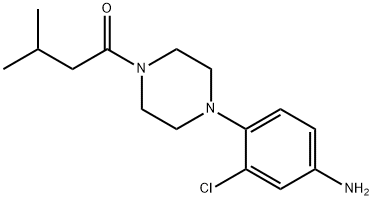 1-[4-(4-氨基-2-氯苯基)-1-	哌嗪]-3-甲基丁-1-酮 结构式