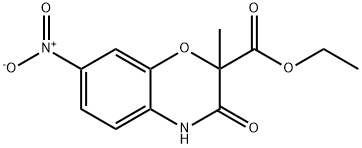 ETHYL 2-METHYL-7-NITRO-3-OXO-3,4-DIHYDRO-2H-1,4-BENZOXAZINE-2-CARBOXYLATE 结构式
