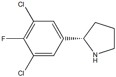 (2S)-2-(3,5-DICHLORO-4-FLUOROPHENYL)PYRROLIDINE 结构式