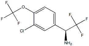 (1S)-1-[3-CHLORO-4-(TRIFLUOROMETHOXY)PHENYL]-2,2,2-TRIFLUOROETHYLAMINE 结构式