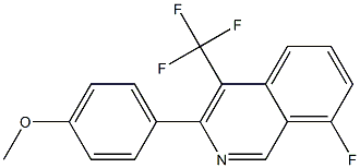 8-FLUORO-3-(4-METHOXYPHENYL)-4-TRIFLUOROMETHYLISOQUINOLINE 结构式