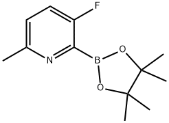 3-氟-6-甲基-2-(4,4,5,5-四甲基-1,3,2-二氧杂硼烷-2-基)吡啶 结构式