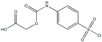 (4-CHLOROSULFONYL-PHENYLCARBAMOYLOXY)-ACETIC ACID 结构式