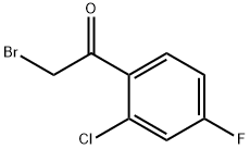 2-CHLORO-4-FLUOROPHENACYL BROMIDE 结构式