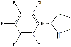 (2S)-2-(6-CHLORO-2,3,4,5-TETRAFLUOROPHENYL)PYRROLIDINE 结构式