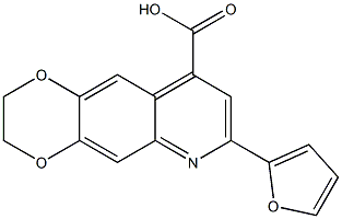 7-(2-FURYL)-2,3-DIHYDRO[1,4]DIOXINO[2,3-G]QUINOLINE-9-CARBOXYLIC ACID 结构式