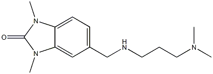 5-(((3-(DIMETHYLAMINO)PROPYL)AMINO)METHYL)-1,3-DIMETHYL-1,3-DIHYDRO-2H-BENZIMIDAZOL-2-ONE 结构式