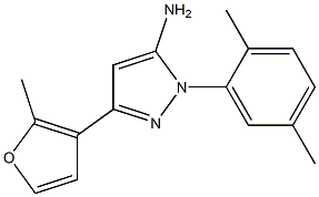 1-(2,5-DIMETHYLPHENYL)-3-(2-METHYL-3-FURYL)-1H-PYRAZOL-5-AMINE 结构式